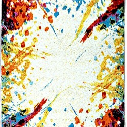 Χαλί μηχανής Frieze Bonita 074 Bonita White-Yellow 133x190