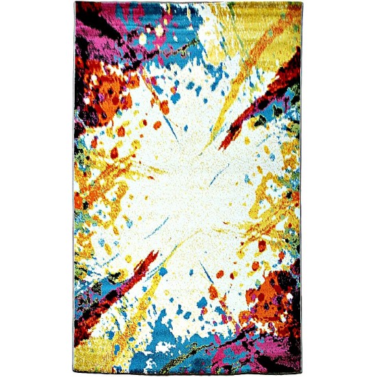 Χαλί μηχανής Frieze Bonita 074 Bonita White-Yellow 133x190 Χαλί μηχανής Frieze Bonita 074 Bonita White-Yellow 133x190