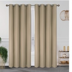 Ετοιμη Κουρτίνα Με ΤρουκςΤεμάχιο 140Χ260cm BLACK OUT Μπεζ Ετοιμη Κουρτίνα Με ΤρουκςΤεμάχιο 140Χ260cm BLACK OUT Μπεζ