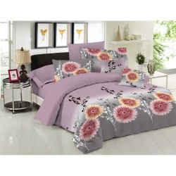 Σετ Πάπλωμα Μονό με Μαξιλαροθήκη 160x240 Chrysanthemum Lilac Σετ Πάπλωμα Μονό με Μαξιλαροθήκη 160x240 Chrysanthemum Lilac