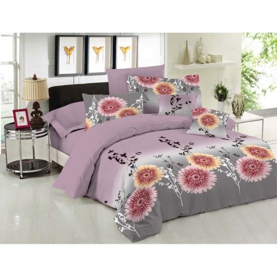 Σετ Πάπλωμα Μονό με Μαξιλαροθήκη 160x240 Chrysanthemum Lilac Σετ Πάπλωμα Μονό με Μαξιλαροθήκη 160x240 Chrysanthemum Lilac