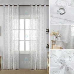Ετοιμη Κουρτίνα Με Τρουκς Τεμάχιο 140Χ270cm ΑD6013-3 Λευκό/ Γκρί Ετοιμη Κουρτίνα Με Τρουκς Τεμάχιο 140Χ270cm ΑD6013-3 Λευκό/ Γκρί