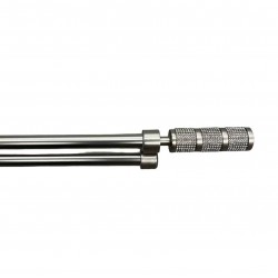 Κουρτινόξυλο Φ19mm Διπλό  Επεκτεινόμενο 160-310cm Με Άκρα SCSZ-Ασημί