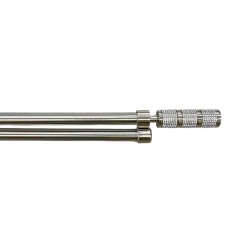 Κουρτινόξυλο Φ19mm Διπλό  Επεκτεινόμενο 160-310cm Με Άκρα SCSZ-Ασημί Ματ