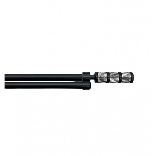 Κουρτινόξυλο Φ19mm Διπλό  Επεκτεινόμενο 160-310cm Με Άκρα  SCSZ-Μαύρο