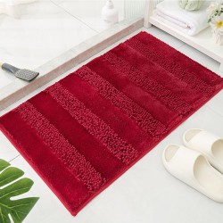 Αντιολισθητικό Πατάκι Μπάνιου Chenille 40x60εκ.Μπορντώ