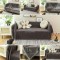 Ριχτάρι  Τριθέσιου  Καναπέ 180x280cm Chenille Με Κρόσια Γκρι/Σκούρο