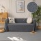 Ριχτάρι Τετραθέσιου Καναπέ 180x320cm Chenille Με Κρόσια  Γκρι Σκούρο