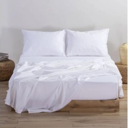 Σεντόνι Μεμονωμένο Υπέρδιπλο Με Λάστιχο Polycotton 180 X 200+30 Λευκό Σεντόνι Μεμονωμένο Υπέρδιπλο Με Λάστιχο Polycotton 180 X 200+30 Λευκό