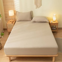 Σεντόνι Μεμονωμένο Μονό   Χωρίς  Λάστιχο Polycotton 160 X 240 Beige 2