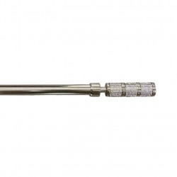 Κουρτινόξυλο Φ19mm Μονό Επεκτεινόμενο 120-210cm Με Άκρα  SCSZ-Ασημί