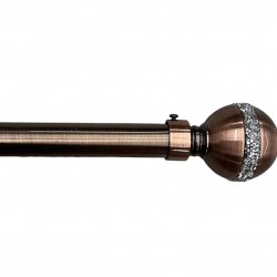 Κουρτινόξυλο Φ28mm Διπλό  Επεκτεινόμενο 120-210cm Με Άκρα