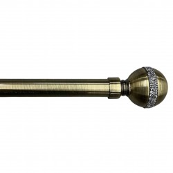 Κουρτινόξυλο Φ28mm Διπλό  Επεκτεινόμενο 120-210cm Με Άκρα