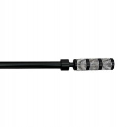 Κουρτινόξυλο Φ19mm Μονό Επεκτεινόμενο 120-210cm Με Άκρα SCSZ-Μαύρο
