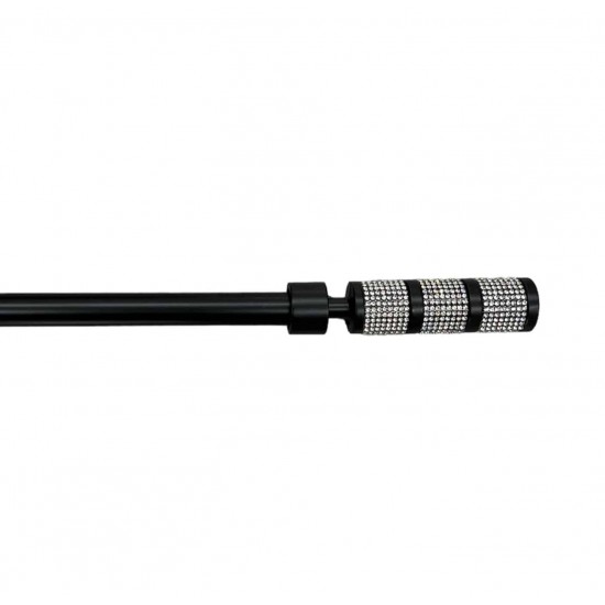 Κουρτινόξυλο Φ19mm Μονό Επεκτεινόμενο 160-310cm Με Άκρα SCSZ-Μαύρο