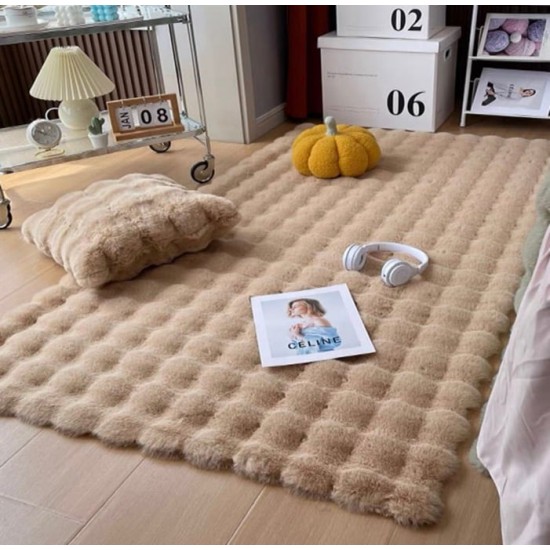 Γούνινο Χαλί Διαδρόμου Αντιολισθητικό 60x90cm Καφέ Γούνινο Χαλί Διαδρόμου Αντιολισθητικό 60x90cm Καφέ