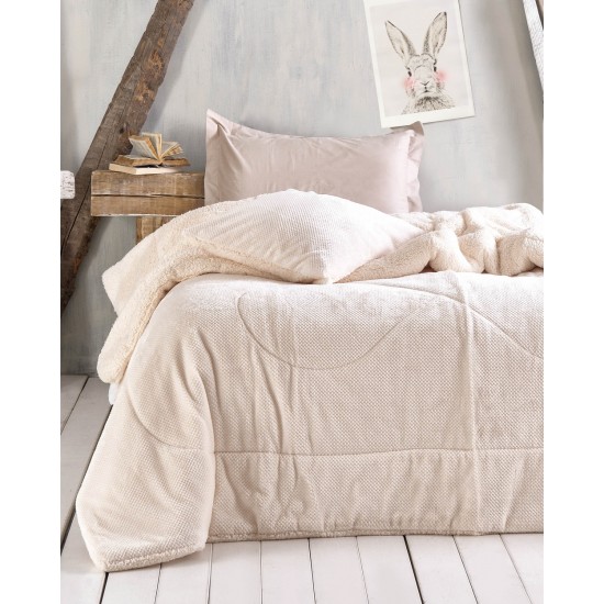 Κουβερτοπάπλωμα Υπέρδιπλο 220x240 Alvaro Beige 01 Rythmos