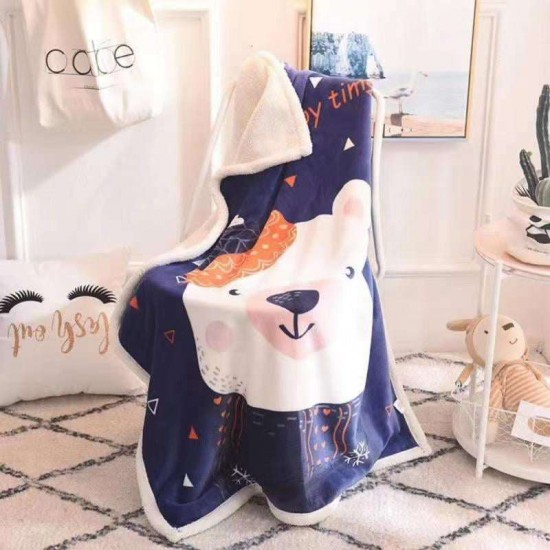 Κουβέρτα βελουτέ κούνιας με γούνα sherpa 100cm X 130cm TS900 Κουβέρτα βελουτέ κούνιας με γούνα sherpa 100cm X 130cm TS900
