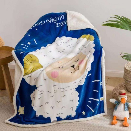 Κουβέρτα βελουτέ κούνιας με γούνα sherpa 100cm X 130cm TS902 Κουβέρτα βελουτέ κούνιας με γούνα sherpa 100cm X 130cm TS902