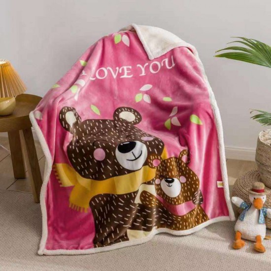 Κουβέρτα βελουτέ κούνιας με γούνα sherpa 100cm X 130cm TS904 Κουβέρτα βελουτέ κούνιας με γούνα sherpa 100cm X 130cm TS904