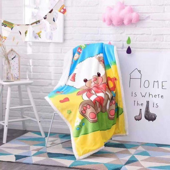 Κουβέρτα βελουτέ κούνιας με γούνα sherpa 100cm X 130cm TS905 Κουβέρτα βελουτέ κούνιας με γούνα sherpa 100cm X 130cm TS905