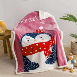 Κουβέρτα βελουτέ κούνιας με γούνα sherpa 100cm X 130cm TS907 Κουβέρτα βελουτέ κούνιας με γούνα sherpa 100cm X 130cm TS907