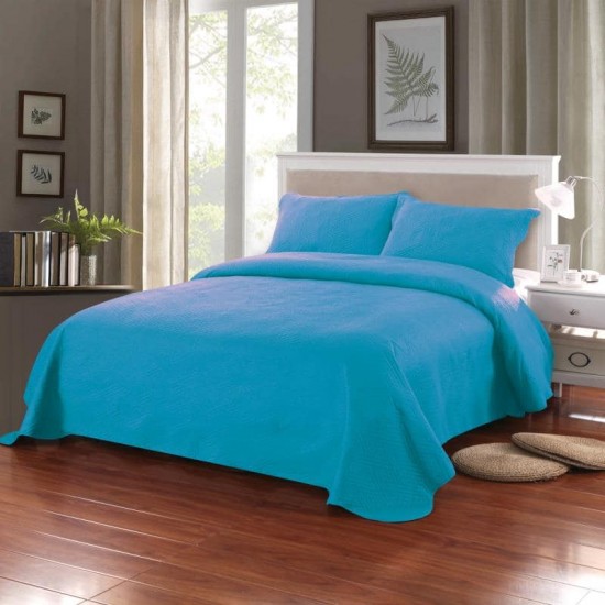 Σετ Κουβερλί Marwa  Microfiber  220x240 Υπέρδιπλο   Μονόχρωμο Τιρκουάζ