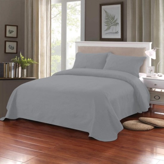 Σετ Κουβερλί Marwa Microfiber 220x240 Υπέρδιπλο Μονόχρωμο Γκρι Σετ Κουβερλί Marwa Microfiber 220x240 Υπέρδιπλο Μονόχρωμο Γκρι