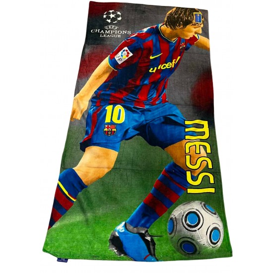 Βαμβακερή Πετσέτα Θαλάσσης NO-10 MESSI 80x150 cm Βαμβακερή Πετσέτα Θαλάσσης NO-10 MESSI 80x150 cm