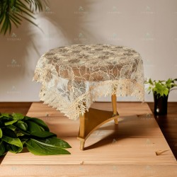 Καρέ (90x90)cm Με Κέντημα  C-6 Κόκκινο