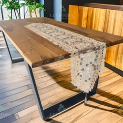 Τραβέρσα  40x180 cm Με Κέντημα  C-7 Μπεζ