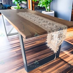Τραβέρσα  40x180 cm Με Κέντημα  C-1 Μπεζ