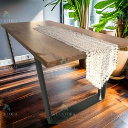Τραβέρσα  40x180 cm Με Κέντημα C-2 Λευκό
