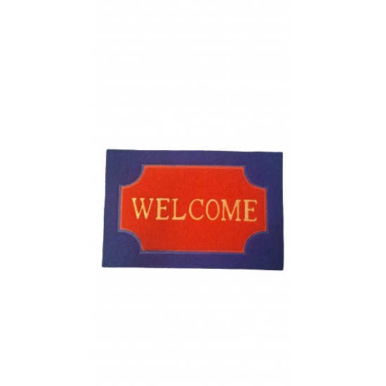Πατάκι Εισόδου Welcome 40x60 Μπλε & Κόκκινο