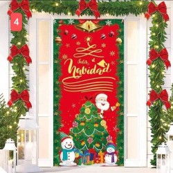 Χριστουγεννιάτικο Κάλυμμα Πόρτας Σπιτιού Santa Claus 100 x210 cm Σχ-6