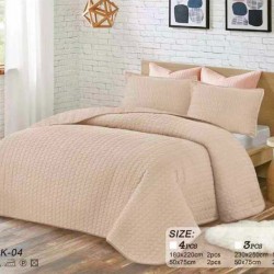 Σετ Κουβερλί Μονό Βαμβακερό 160x240cm Μονόχρωμο Μπεζ Σετ Κουβερλί Μονό Βαμβακερό 160x240cm Μονόχρωμο Μπεζ