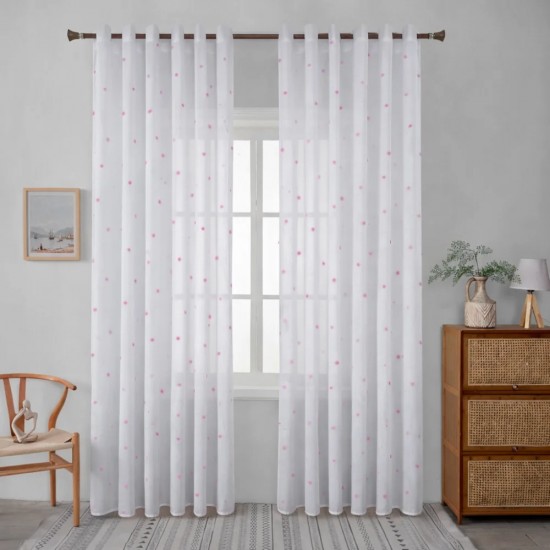 Ετοιμη Κουρτίνα Με Τρέσα Τεμάχιο 270Χ295cm 6092-10 Ροζ Ετοιμη Κουρτίνα Με Τρέσα Τεμάχιο 270Χ295cm 6092-10 Ροζ