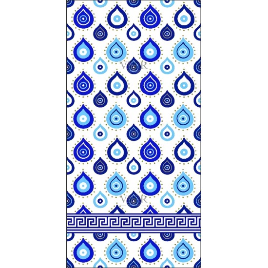 Πετσέτα Θαλάσσης 75x150 cm Grecce Μάτι 450