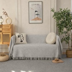 Ριχτάρι Τετραθέσιου  Καναπέ 180x320cm Chenille Με Κρόσια C 24-11
