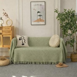 Ριχτάρι Τετραθέσιου  Καναπέ 180x320cm Chenille Με Κρόσια C 24-5