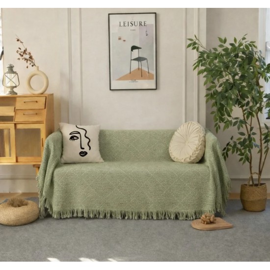 Ριχτάρι Τετραθέσιου Καναπέ 180x320cm Chenille Με Κρόσια C 24-5 Ριχτάρι Τετραθέσιου Καναπέ 180x320cm Chenille Με Κρόσια C 24-5