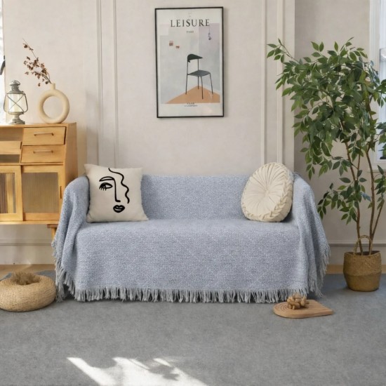 Ριχτάρι Τετραθέσιου  Καναπέ 180x320cm Chenille Με Κρόσια C 24-7