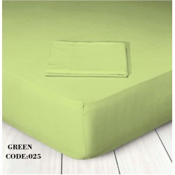 Μεμονωμένο King Size βαμβακερό σεντόνι Marwa 180 x 200 + 30 cm Green 025 Μεμονωμένο King Size βαμβακερό σεντόνι Marwa 180 x 200 + 30 cm Green 025