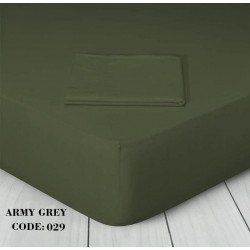 Μεμονωμένο Ημίδιπλο βαμβακερό σεντόνι Marwa 120 x 200 + 30 cm Army Grey 029 Μεμονωμένο Ημίδιπλο βαμβακερό σεντόνι Marwa 120 x 200 + 30 cm Army Grey 029