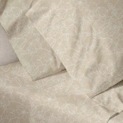 Σετ Σεντόνια Menta Διπλά (200X250) Εμπριμέ Sunshine 020 Beige Σετ Σεντόνια Menta Διπλά (200X250) Εμπριμέ Sunshine 020 Beige