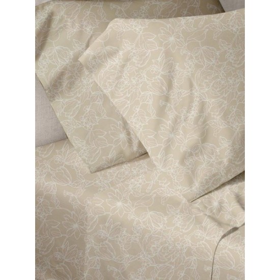 Παπλωματοθήκi Menta Υπέρδιπλη (230X250) Εμπριμέ Sunshine  020 Beige