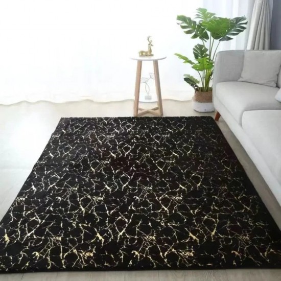 Γούνινο Χαλί Διαδρόμου Soft Faux Rabbit (50x80) Μαύρο/Χρυσό Γούνινο Χαλί Διαδρόμου Soft Faux Rabbit (50x80) Μαύρο/Χρυσό