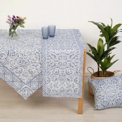 Τραπεζομάντηλο Dimeco Στόφα Καρέ 100x100cm Capri Blue