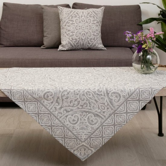Τραπεζομάντηλο Dimeco Στόφα Καρέ 100x100cm Capri Grey