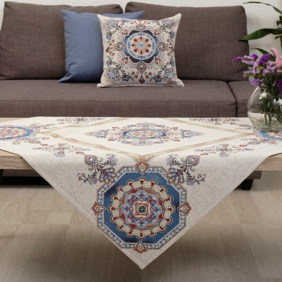 Τραπεζομάντηλο Dimeco Στόφα Καρέ 100x100cm Morena Blue Τραπεζομάντηλο Dimeco Στόφα Καρέ 100x100cm Morena Blue